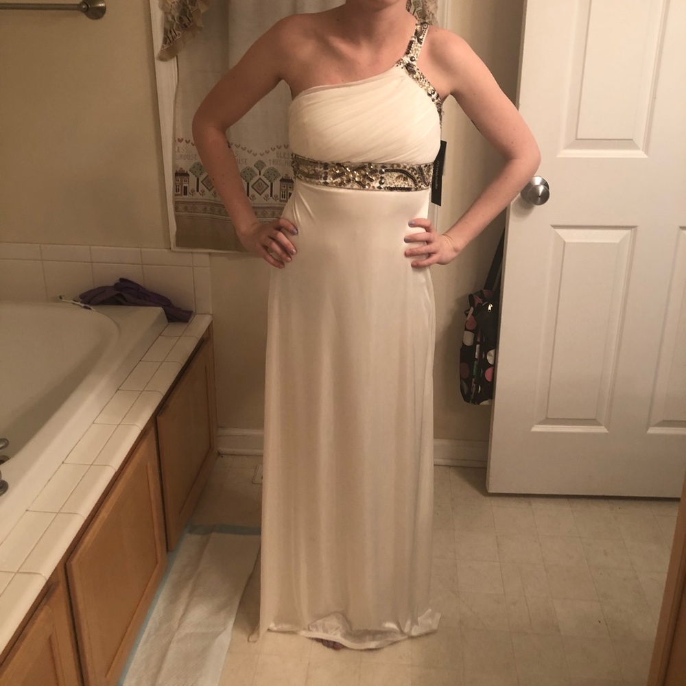 White prom dress